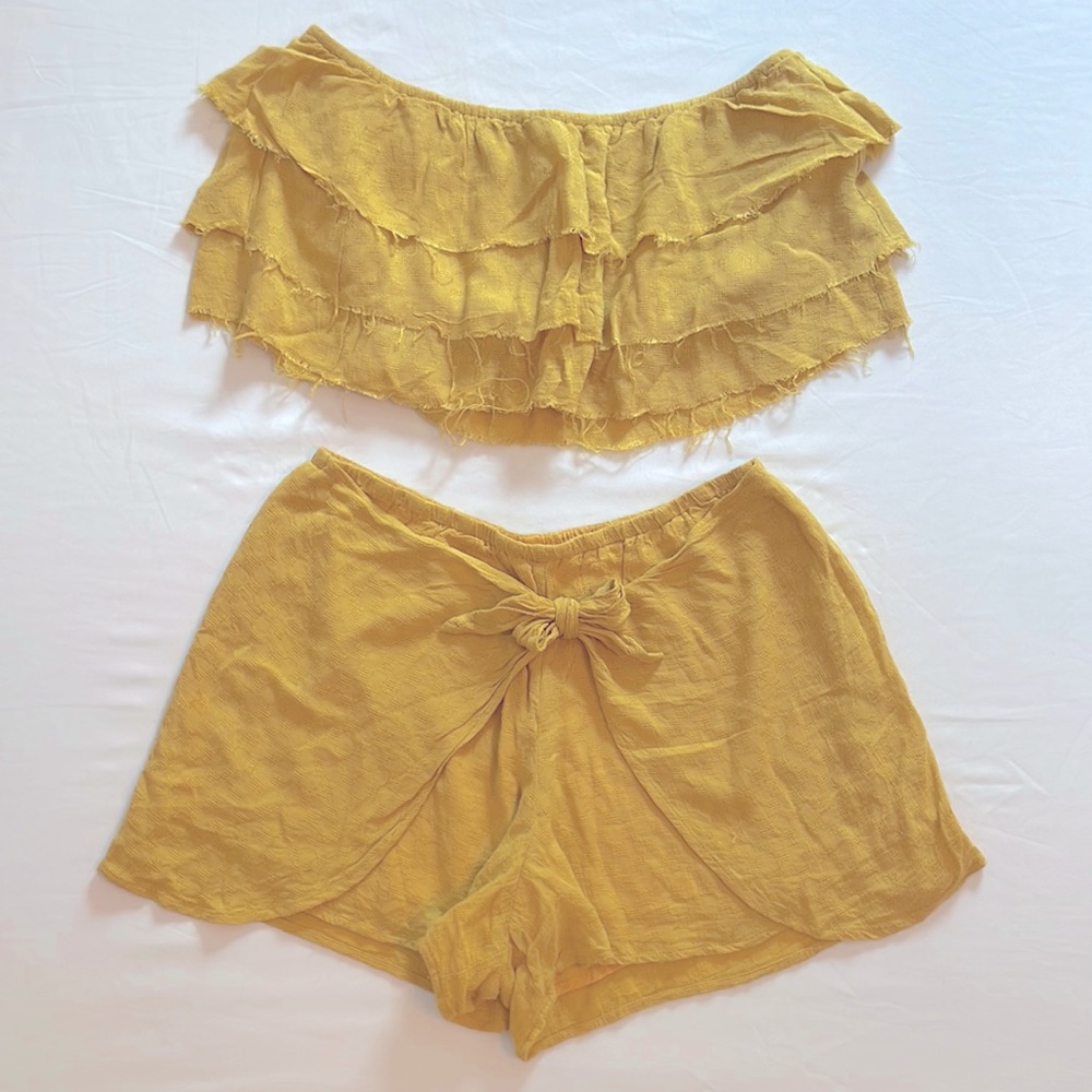 Cotton Candy LA Two-Piece Set in Yellow - Size L